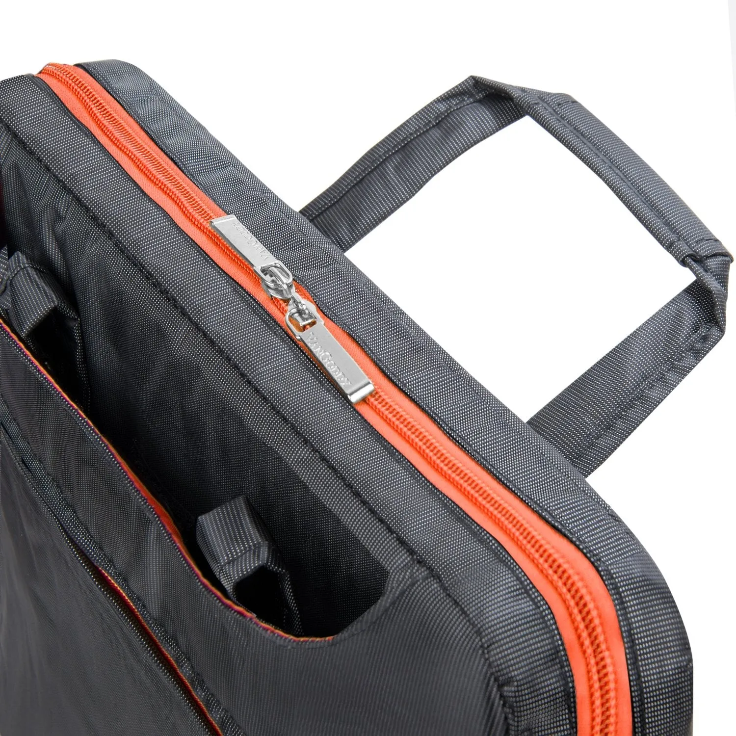 13 inch Nylon Shoulder Bag College Satchel Grey and Orange for HP Chromebook, EliteBook, Envy, Pro Slate 12, ProBook, Spectre x360, Stream 11.6 inch 12.5 inch 13.3 inch Tablet Laptop