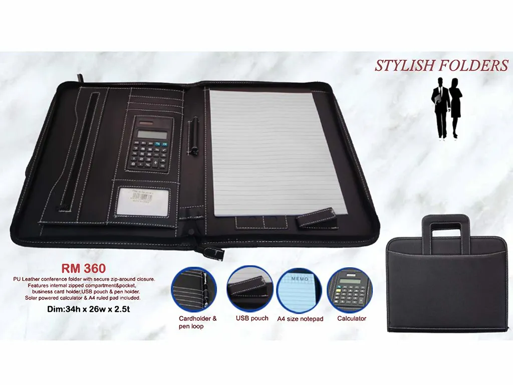 AMS-RM-360 - PU Leather portfolio