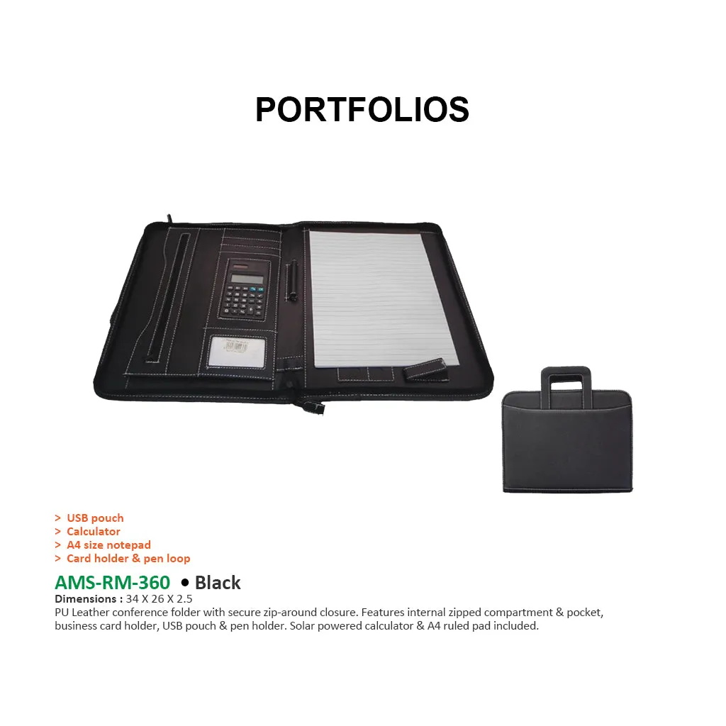 AMS-RM-360 - PU Leather portfolio