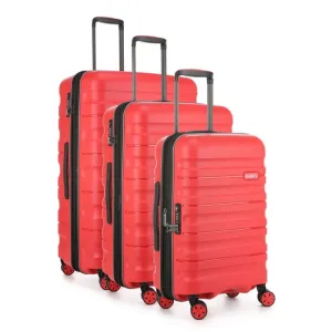 Antler Lincoln Hardsided Luggage 3 Piece Set - Red