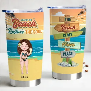 Beach Vibes 20oz Personalized Tumbler - Stay Refreshed On The Go