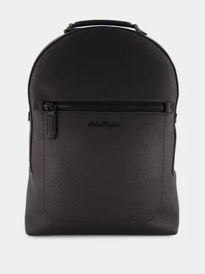 Black Calfskin Leather Backpack