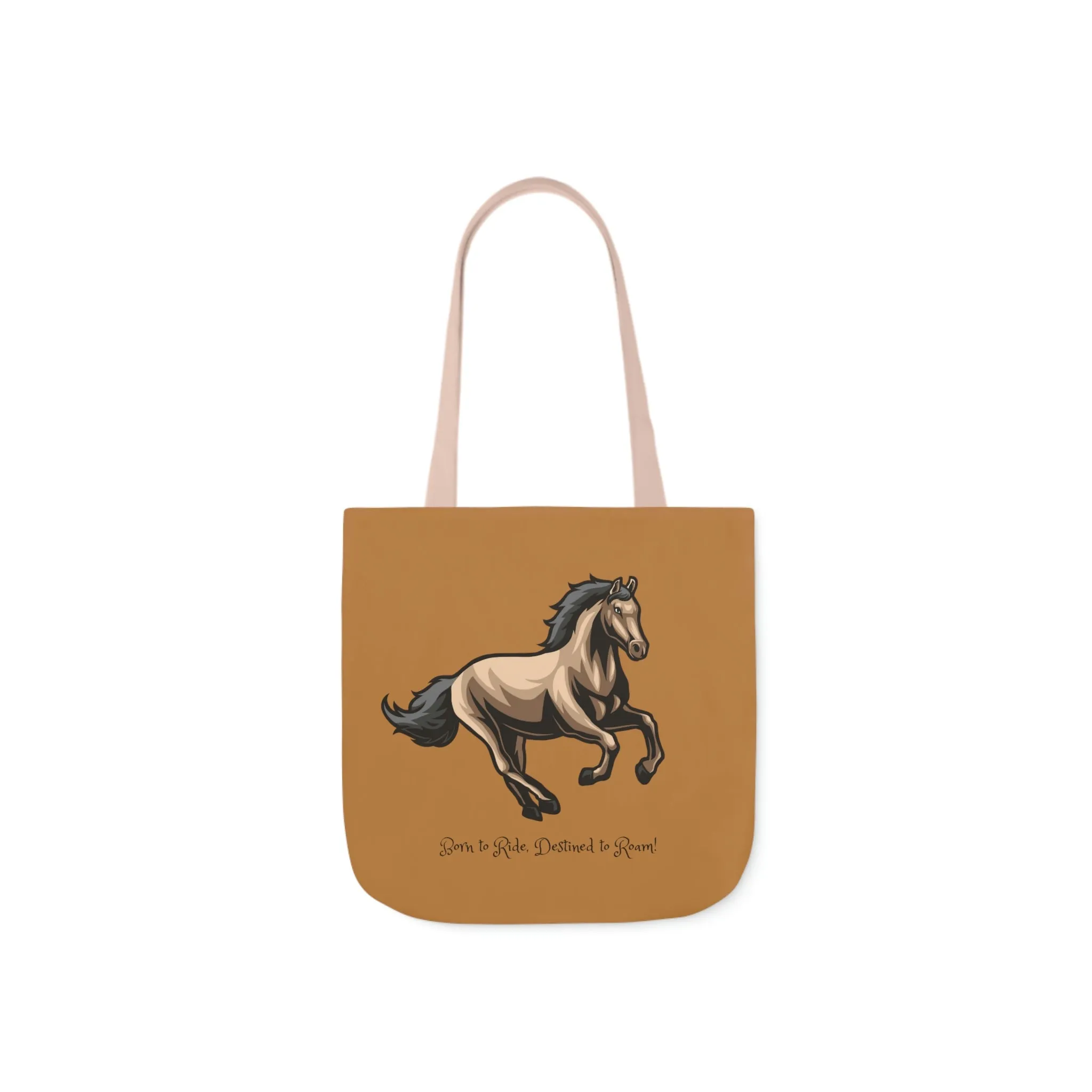 Born to Ride Horse POD Polyester Canvas Tote Bag (AOP)