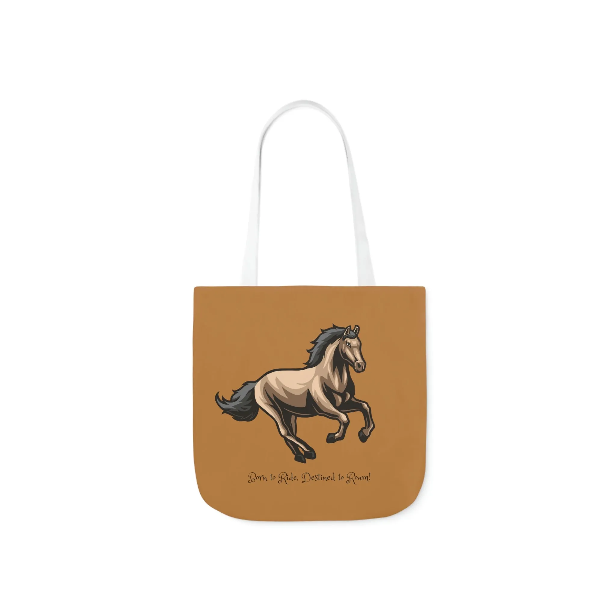 Born to Ride Horse POD Polyester Canvas Tote Bag (AOP)
