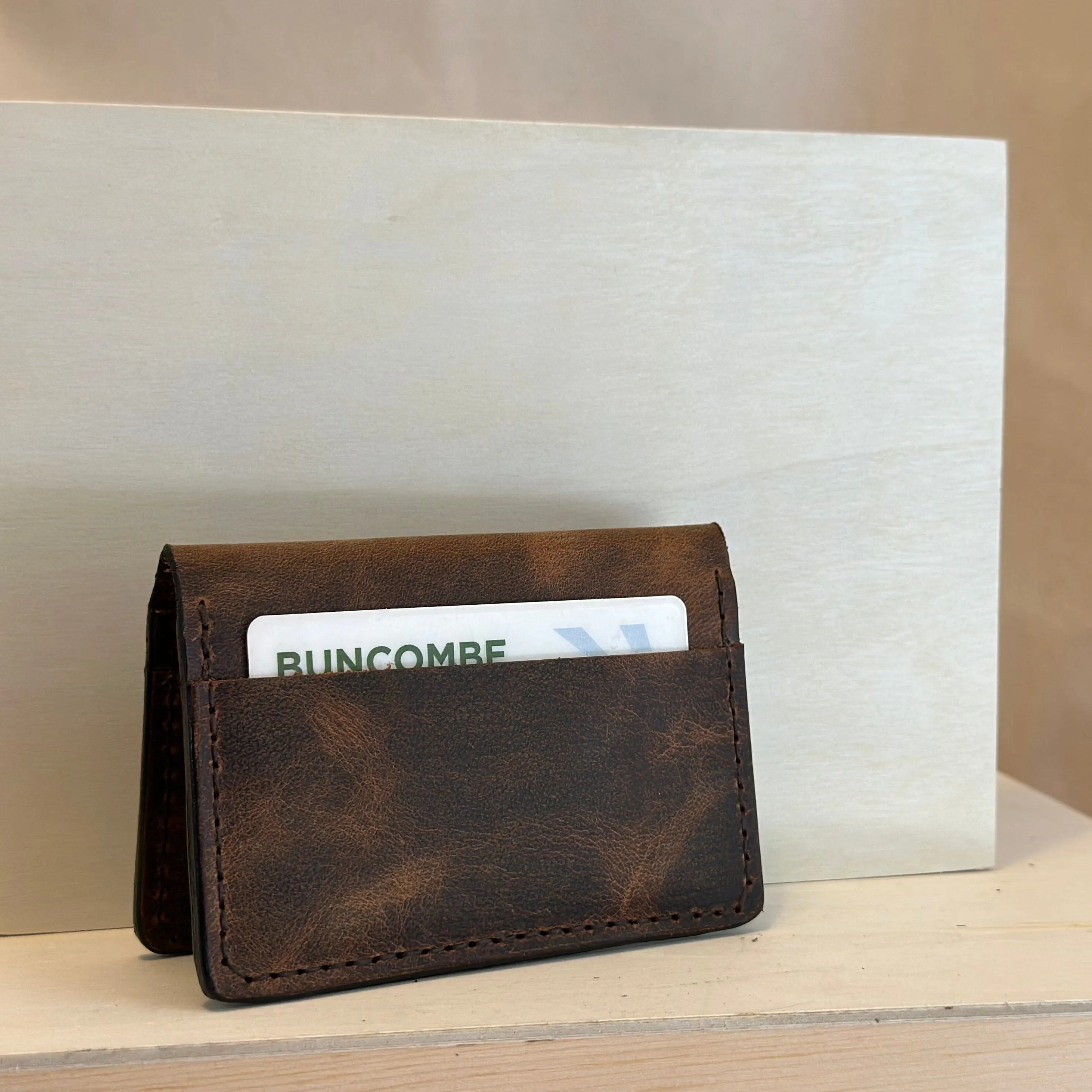 Brown Pull Up Six Card Leather Wallet