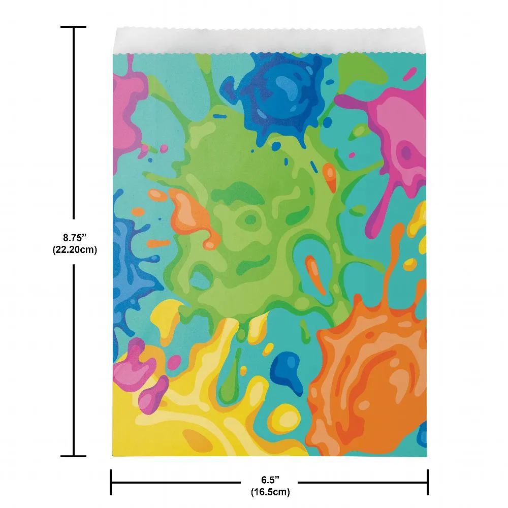 Bulk Paint Splatter Paper Treat Bags (Case of 96)