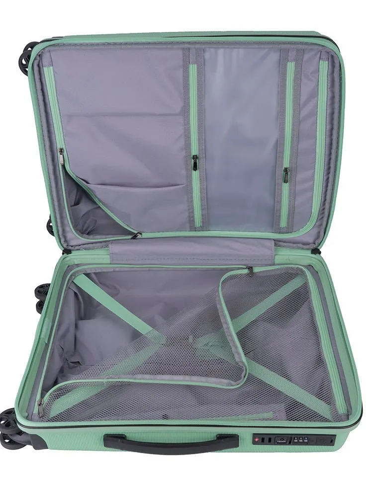 Cellini Starlite Carry-On 4 Wheel Trolley Case | Light Green