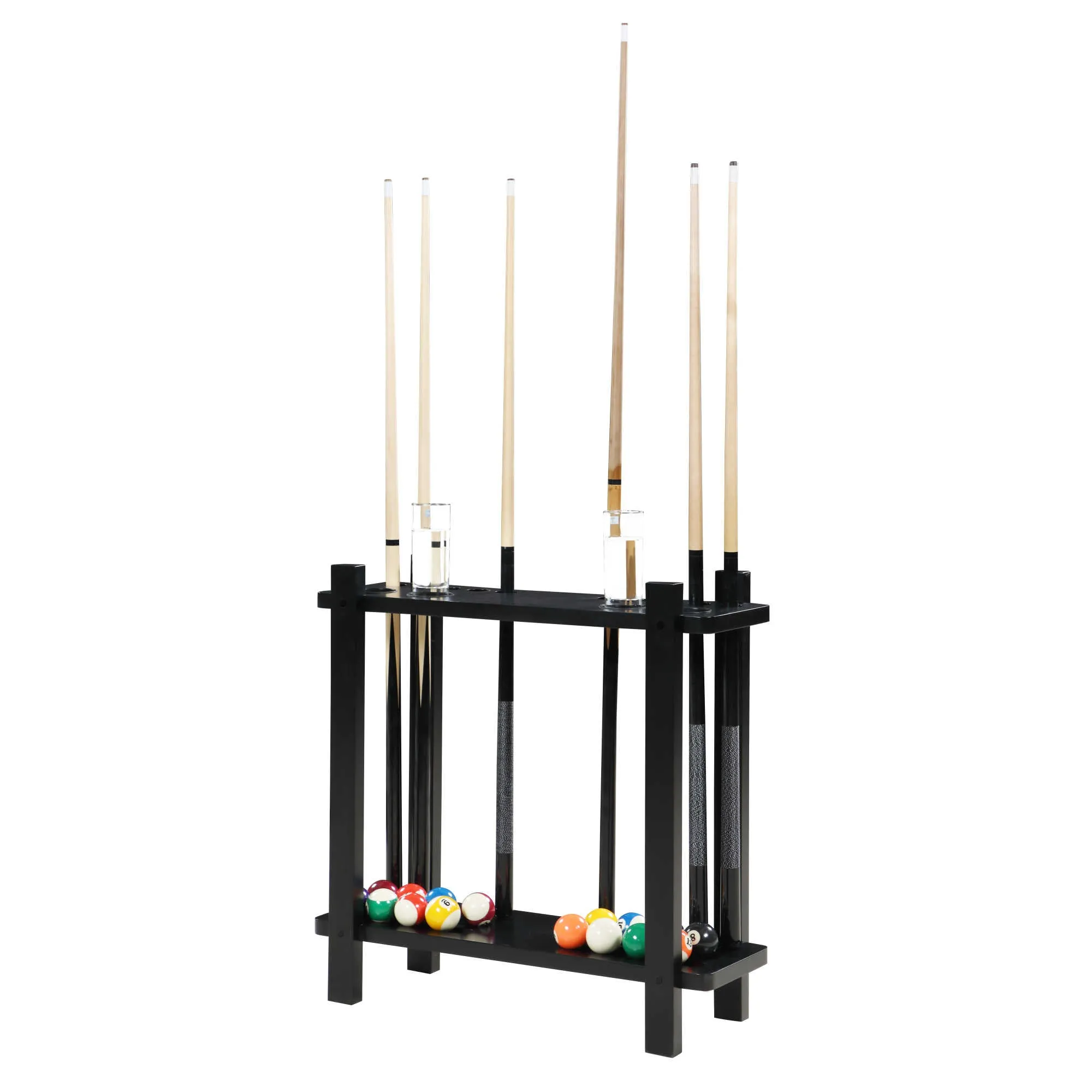 Classic Floor Billiard Pool Cue Rack