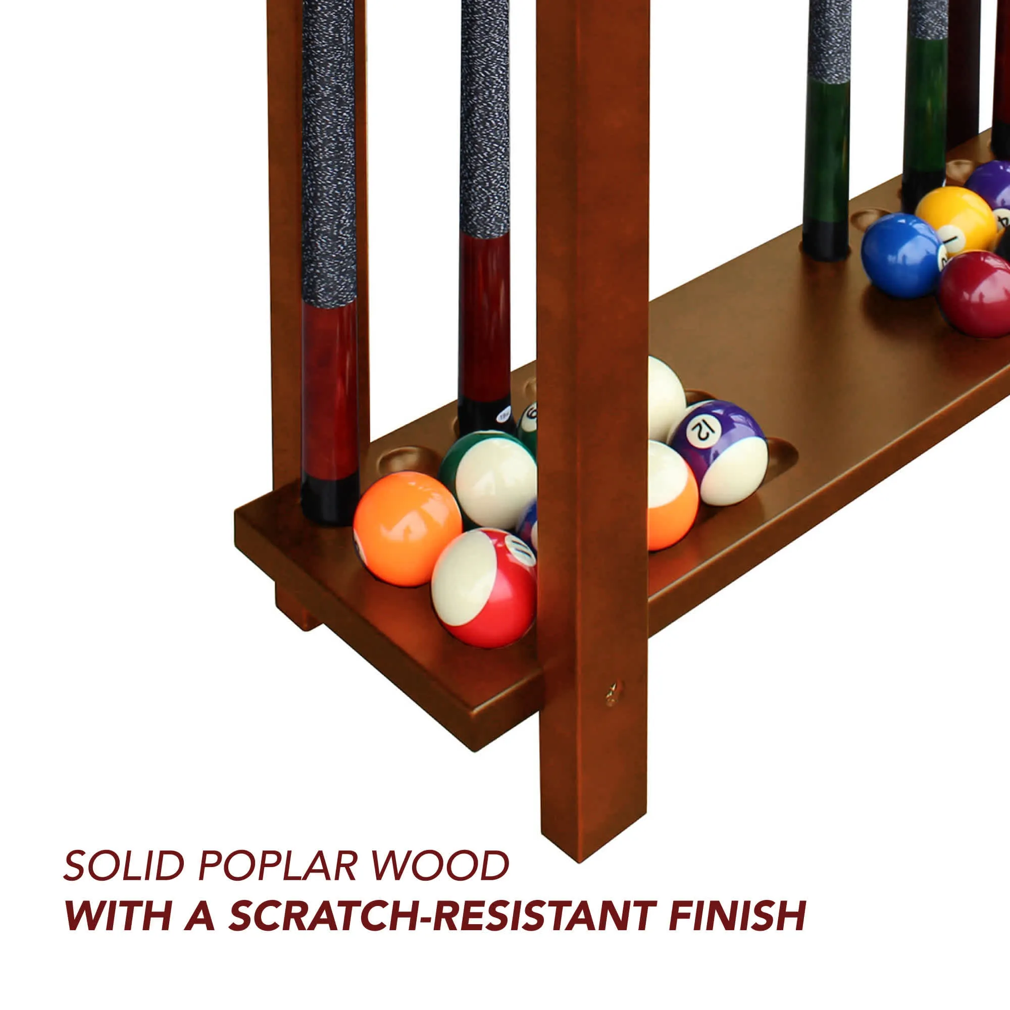 Classic Floor Billiard Pool Cue Rack