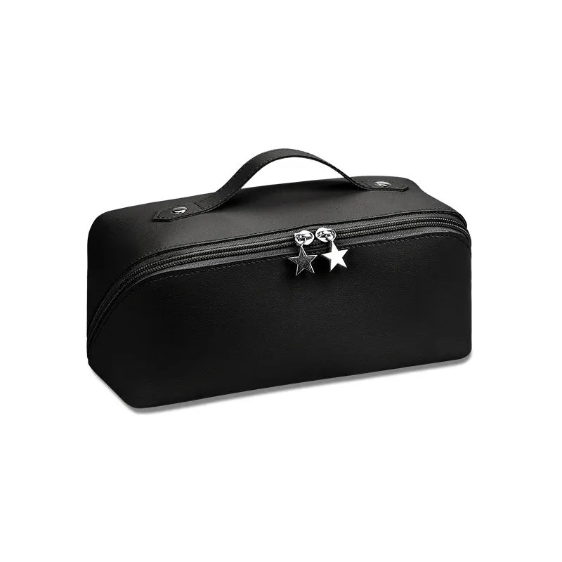 Cosmetic Bags For Women Elegant PU Leather Make Up Pouch Travel Toiletries Organizer Storage Hangbag Korean Carry-on Makeup Tote