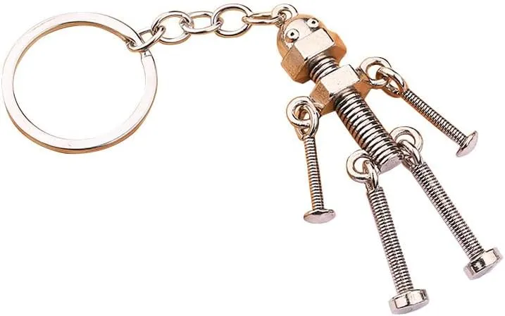 Creative robots Keychains Personalized Fashion Key Chains Car Key Pendant for Purse Handbag Bag Backpack traveling bag