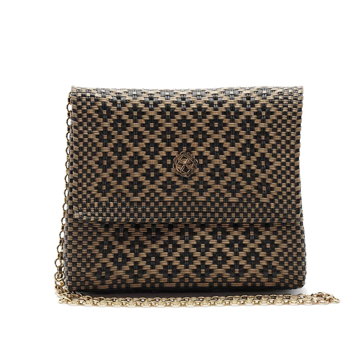 Crossbody Gold/ Black Aztec