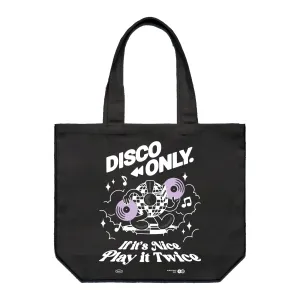 DISCO ONLY 'Play It Twice V4' Tote Bag - Black