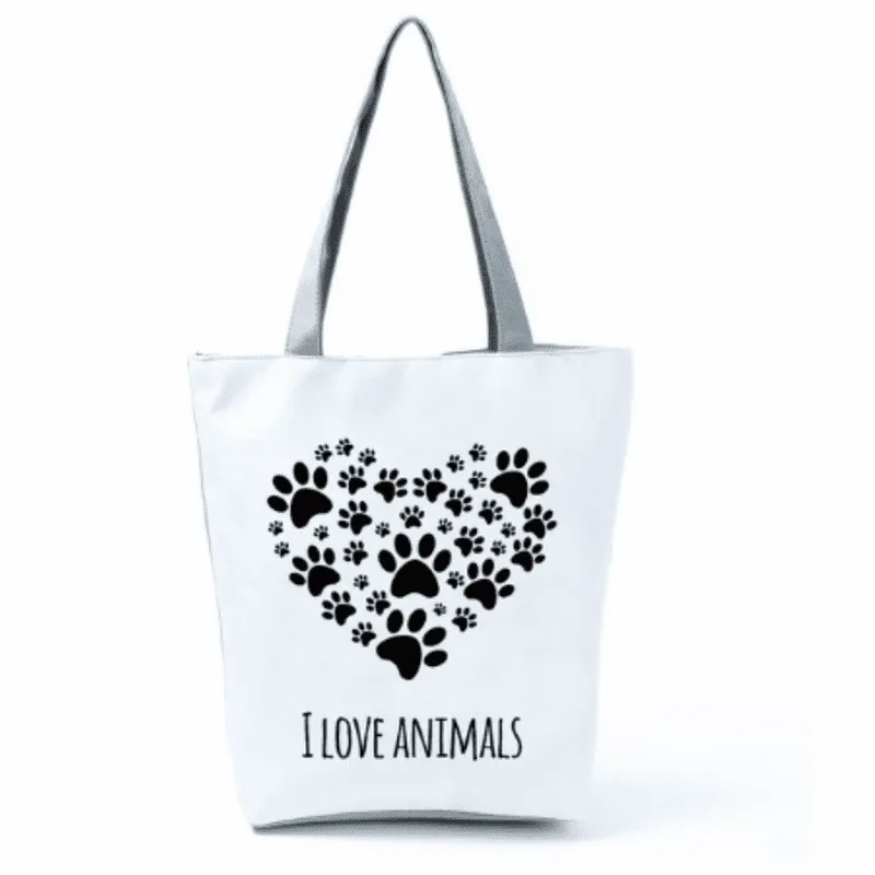 Dog Themed Canvas Totes