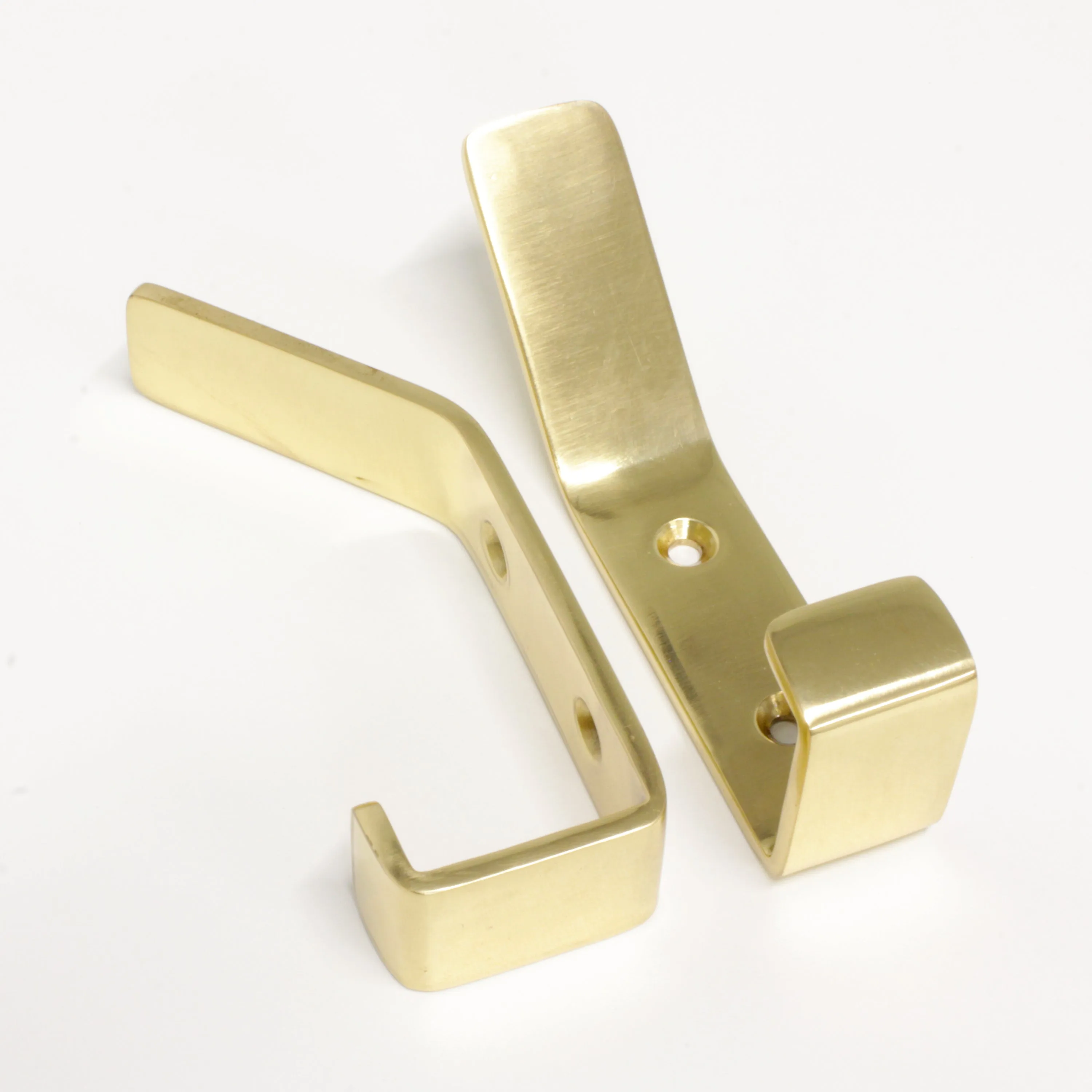 [Double Hook BR2402] Brass Modern Industrial Wall Hook (1.7 Inch)