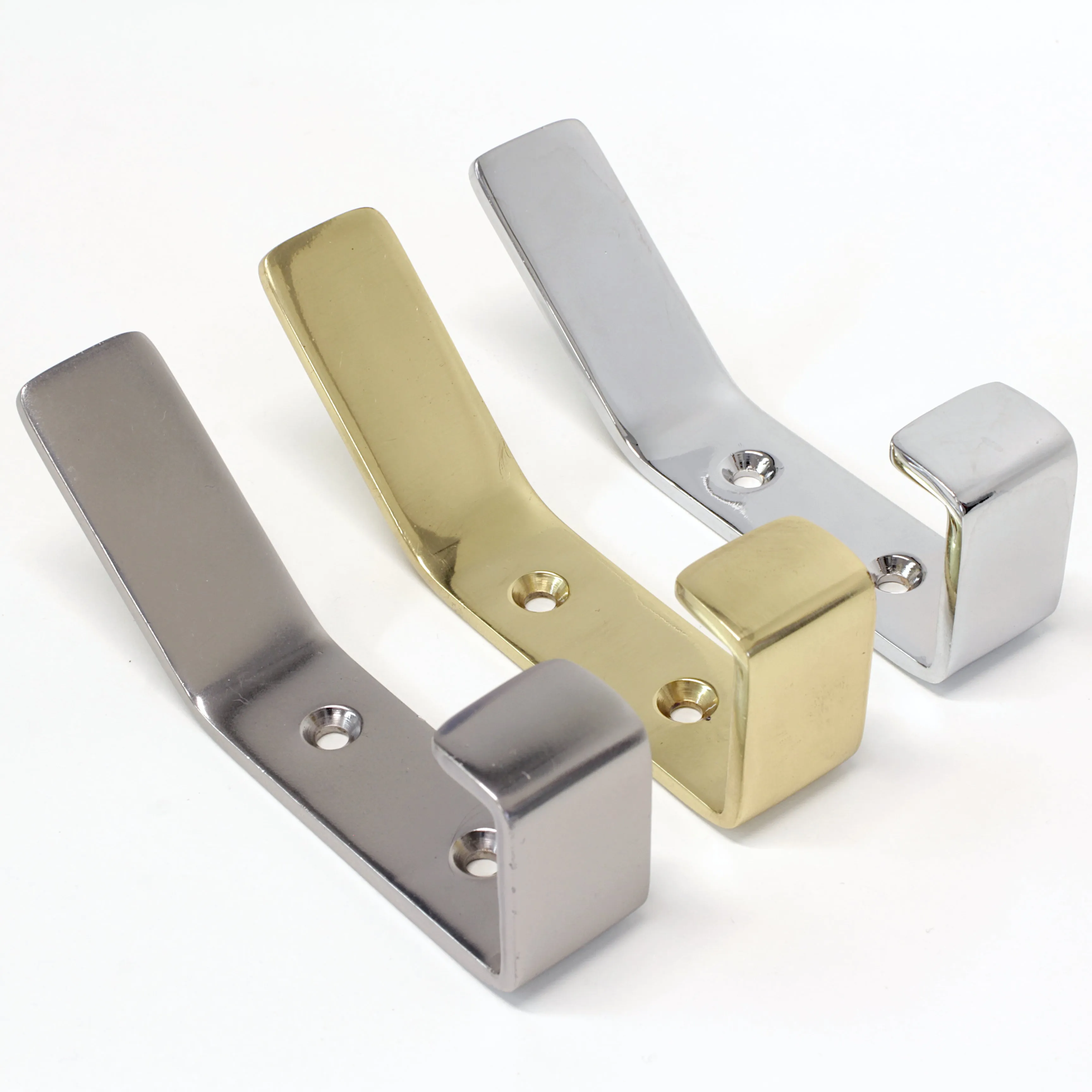 [Double Hook BR2402] Brass Modern Industrial Wall Hook (1.7 Inch)