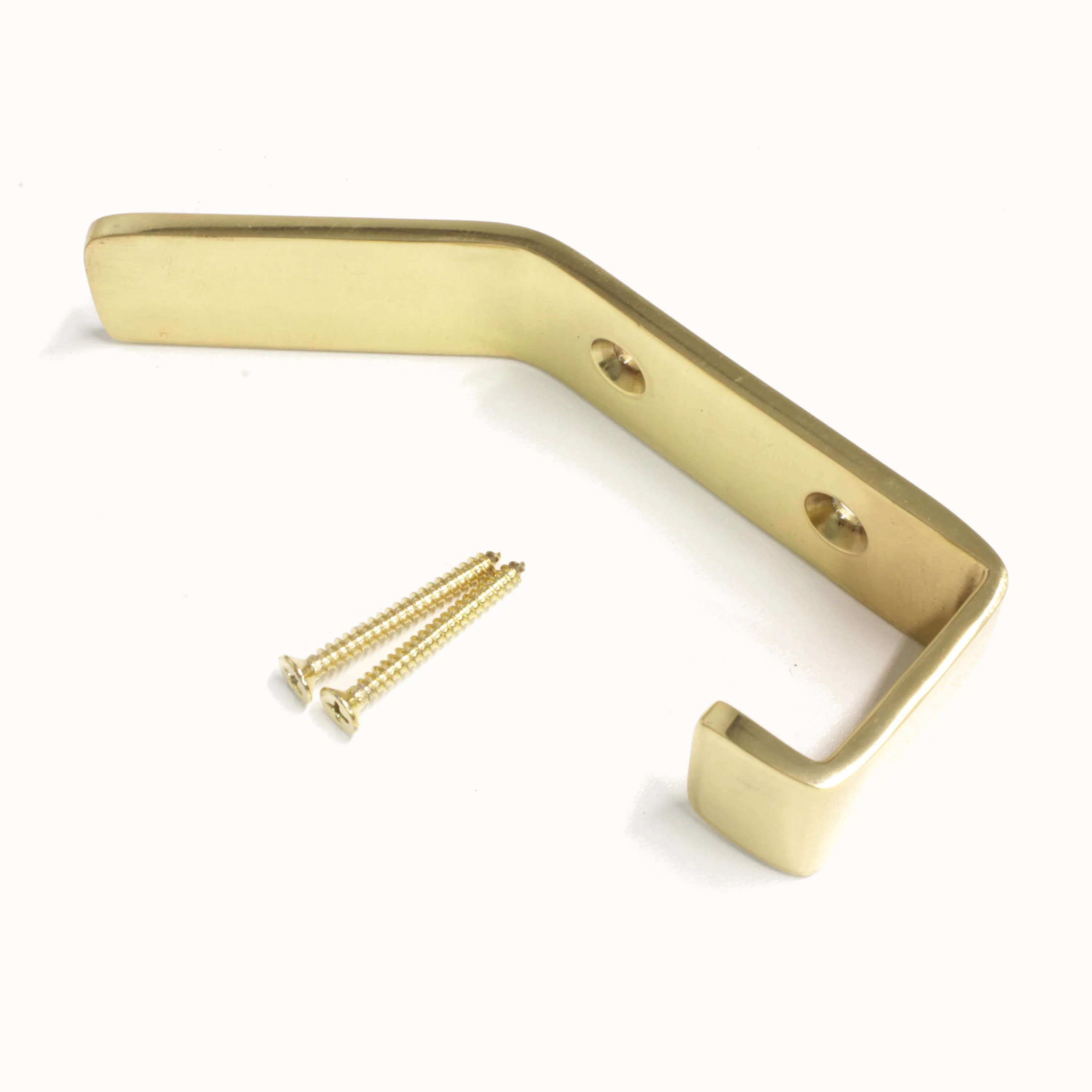 [Double Hook BR2402] Brass Modern Industrial Wall Hook (1.7 Inch)