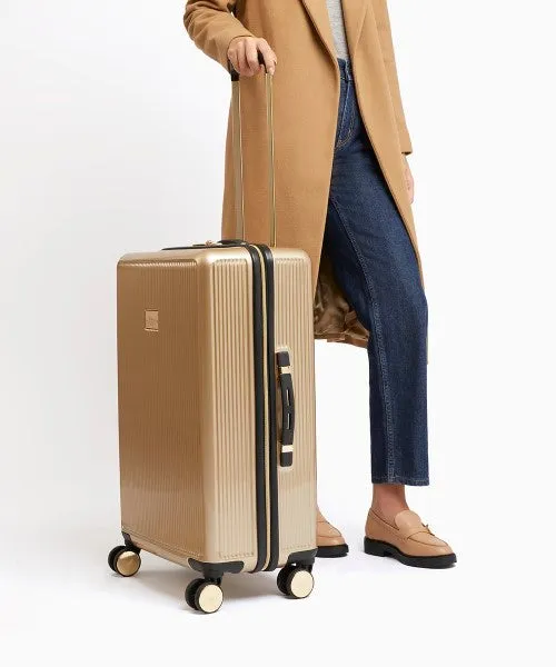 Dune London Olive 67cm 4-Wheel Medium Suitcase