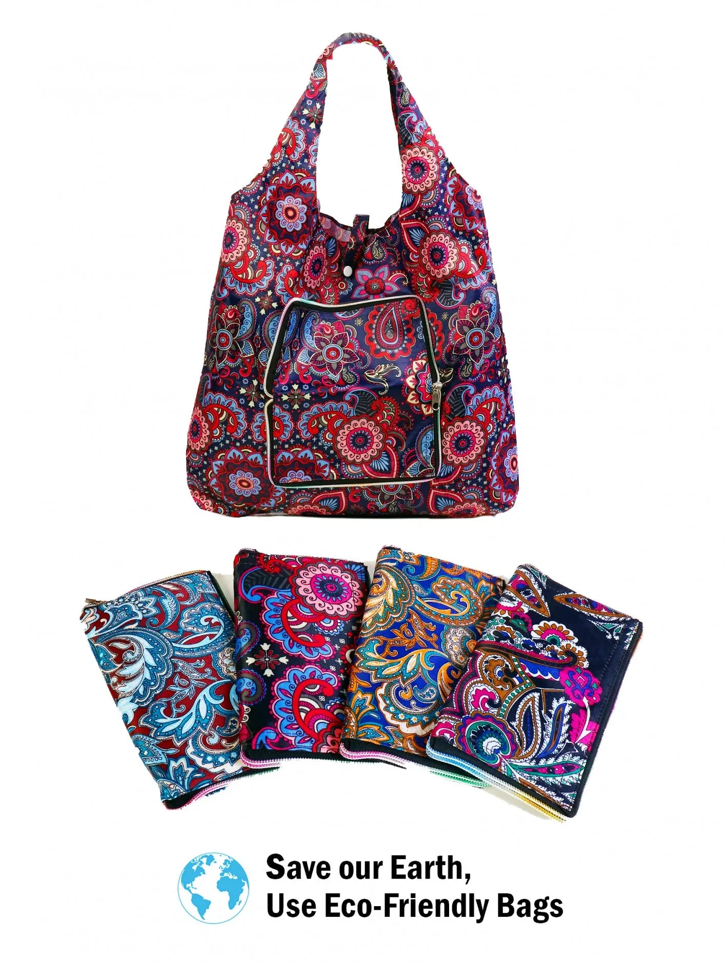 Folding Reusable Shopping Bags (Only 2 Styles Left!)