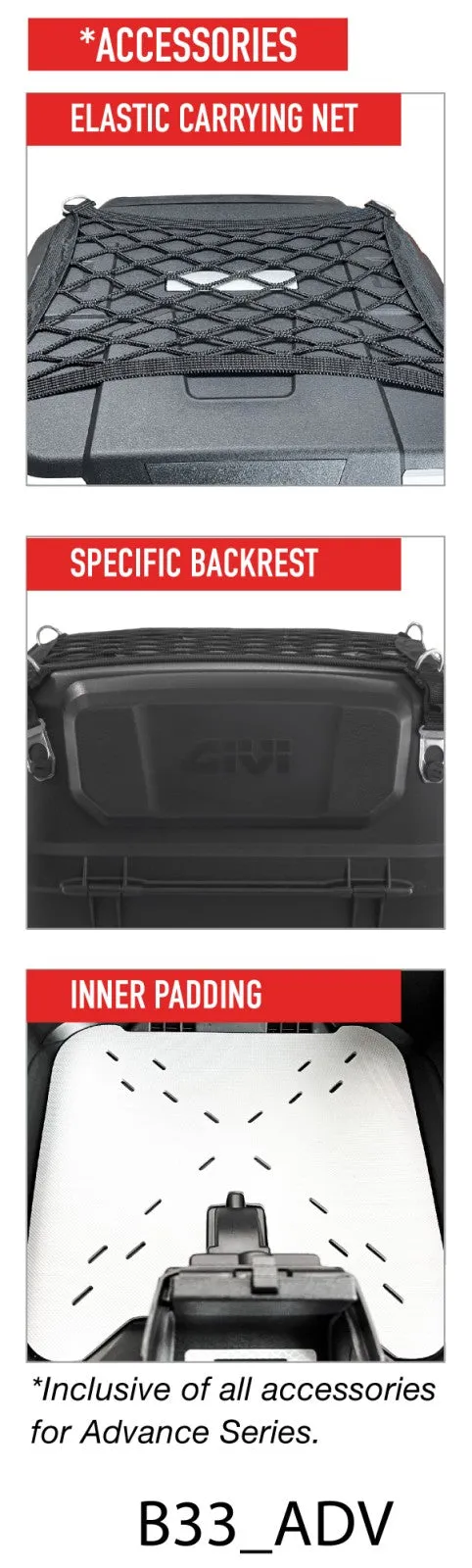 GIVI B33NTM-ADV ATLAS MONOLOCK ADVANCE TOP CASE (33L)