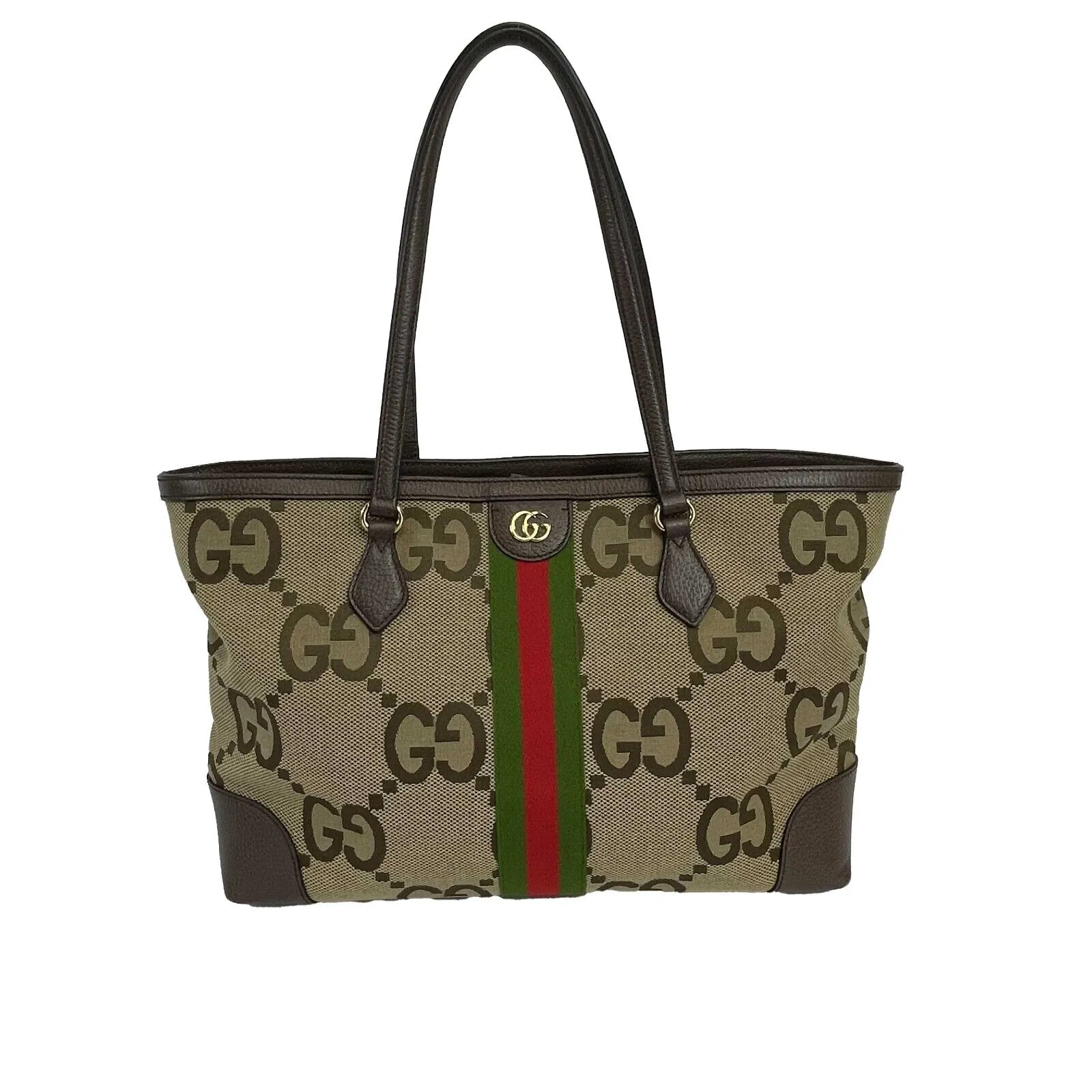 Gucci - Ophidia Jumbo GG Monogram Canvas - Brown Medium Tote