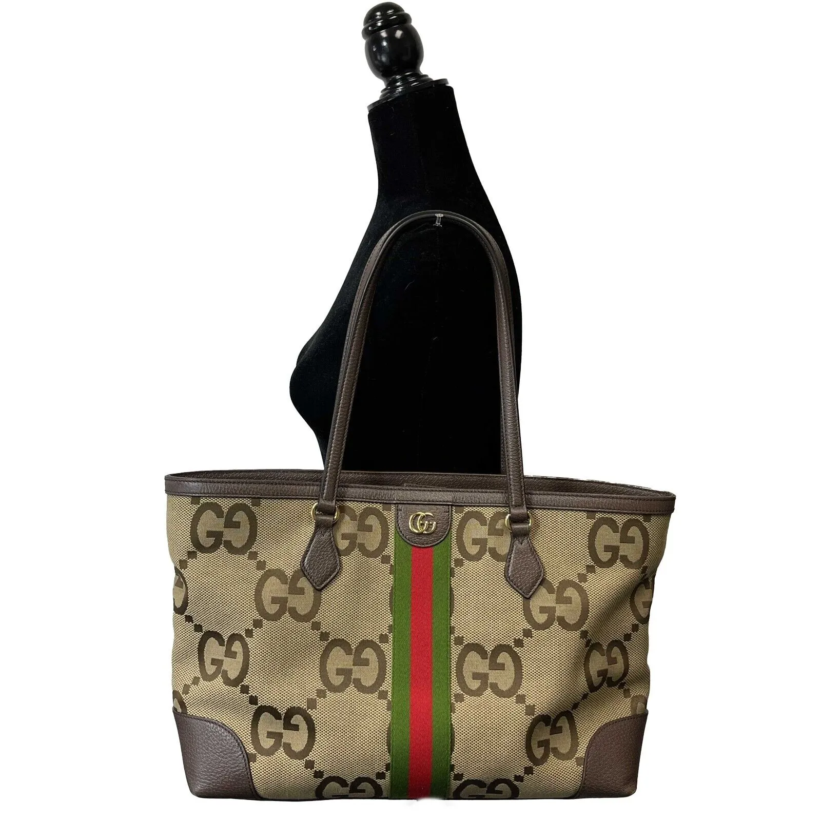 Gucci - Ophidia Jumbo GG Monogram Canvas - Brown Medium Tote