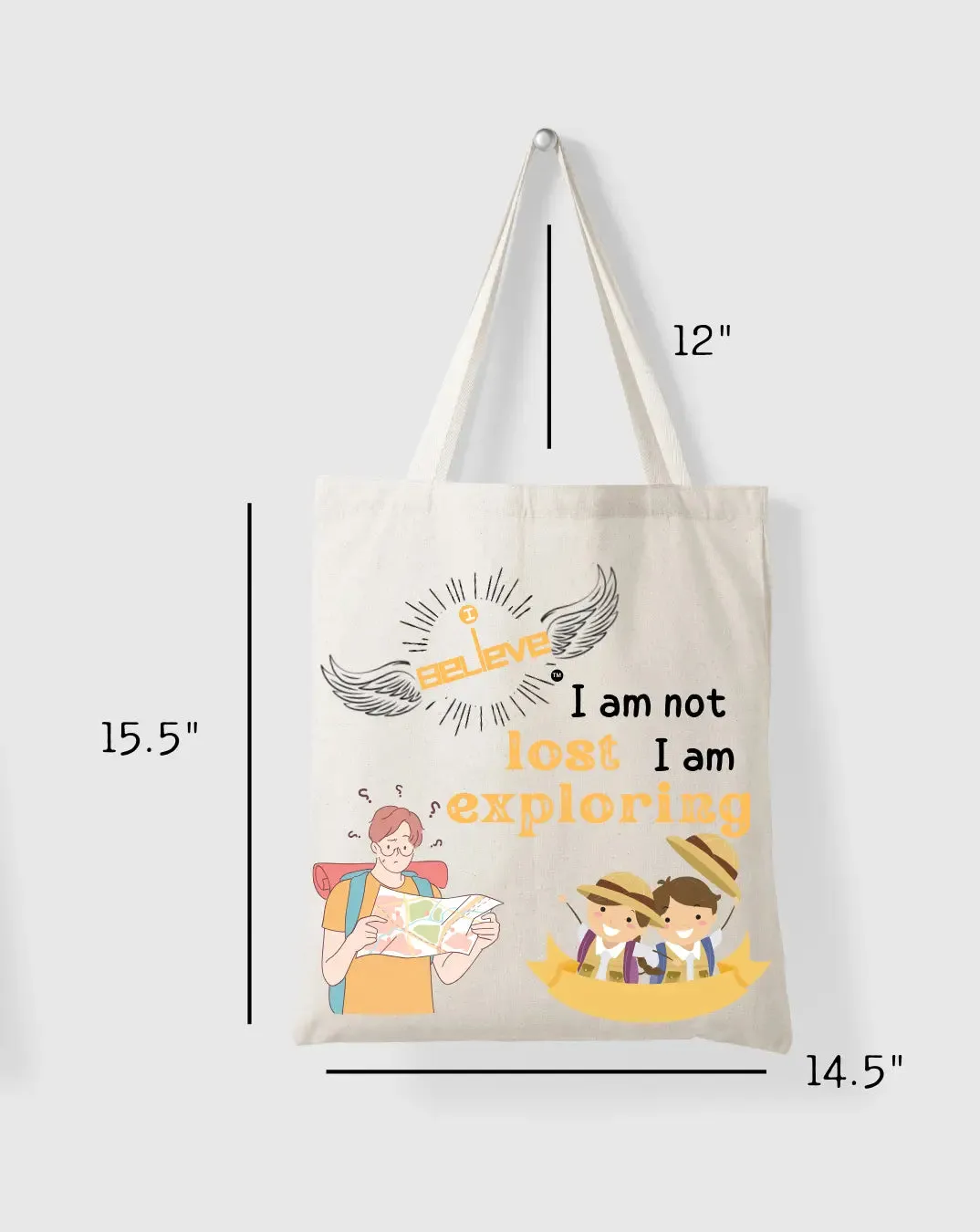 I Believe in Exploring Daily Thaila -  Canvas Reusable Bags