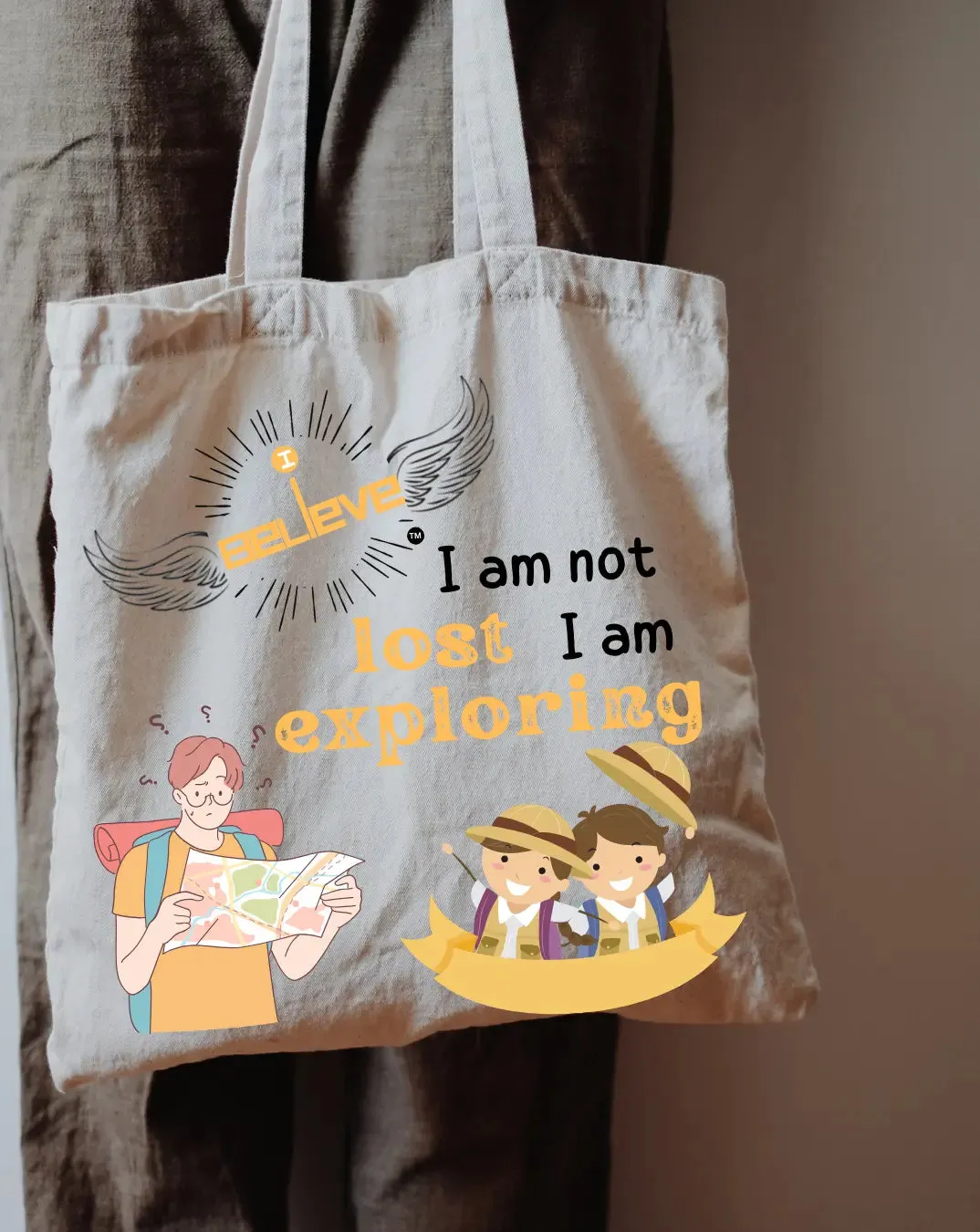 I Believe in Exploring Daily Thaila -  Canvas Reusable Bags