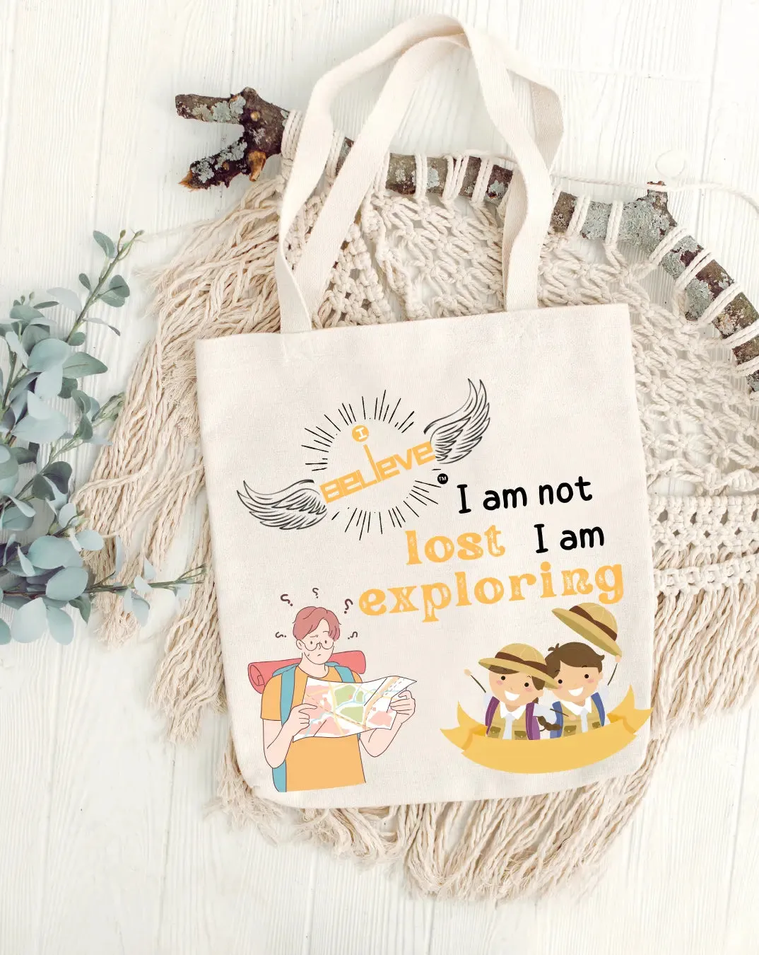 I Believe in Exploring Daily Thaila -  Canvas Reusable Bags