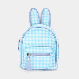 iLLASPARKZ Glittered Check Patterned Bunny Mini Backpack Bag