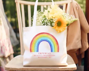 Imperial Realty Properties Rainbow, Cotton Canvas Tote Bag