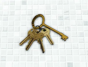 Kikkerland Antique Key Carabiner, Set of 2