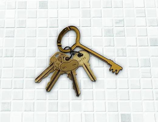 Kikkerland Antique Key Carabiner, Set of 2