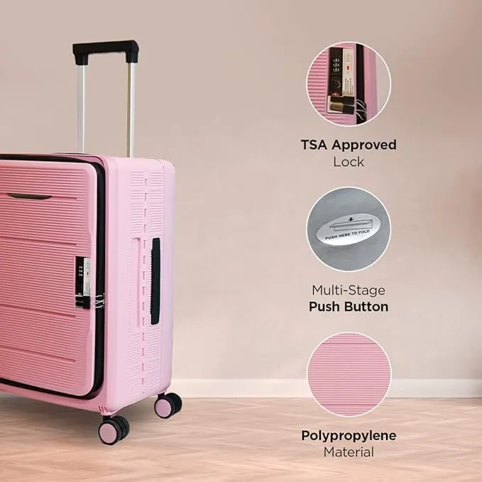 Kuber Industries Luggage Bag | Trolley Bags for Travel | Collapsible Luggage Bag | Travelling Bag | Trolley Bags for Suitcase | Lightweight Luggage Bag | 20 Inch | Pack of 2 | Light Mint