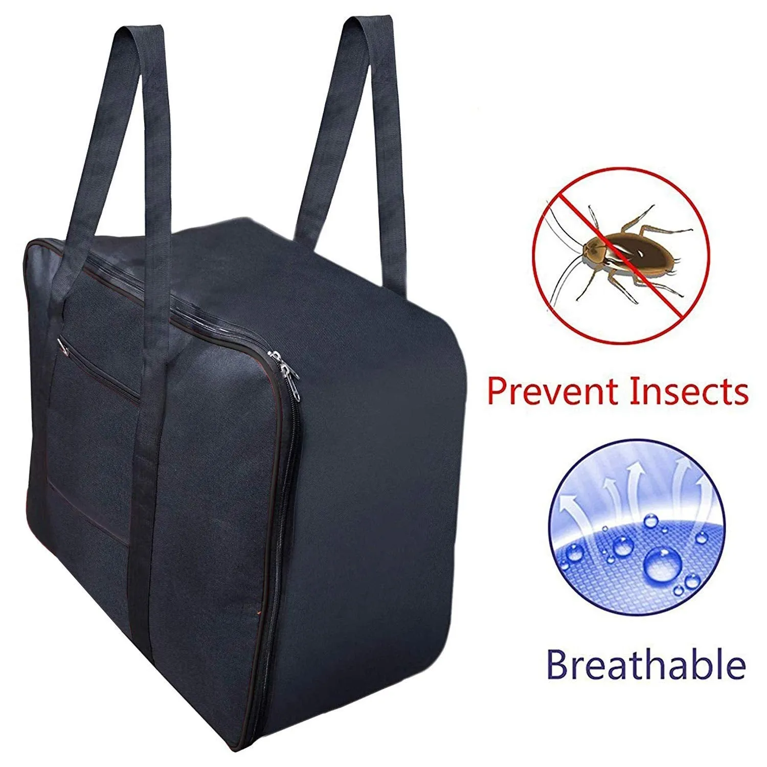 Kuber Industries Luggage Bag | Trolley Bags for Travel | Collapsible Luggage Bag | Travelling Bag | Trolley Bags for Suitcase | Lightweight Luggage Bag | 24 Inch | Pack of 5 | Black