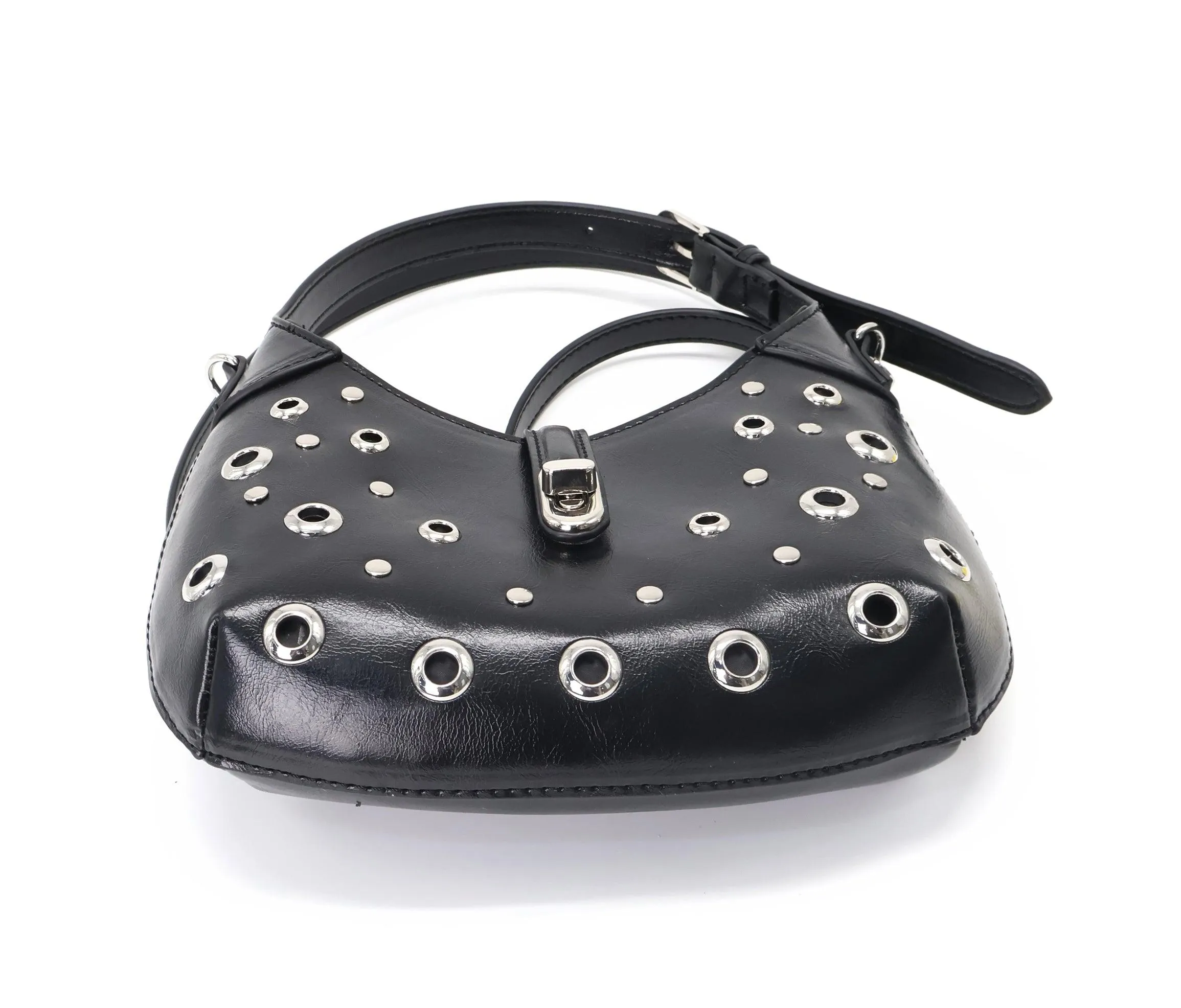 Ladies Trendy Punk Silver Stud Shoulder Bags SKOB055