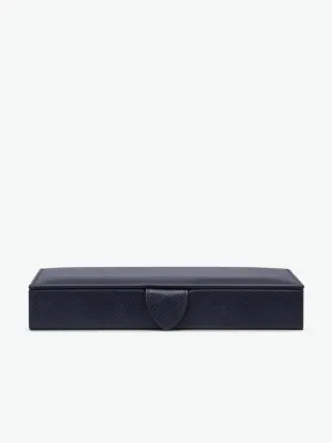 Leather Cufflink Box Navy