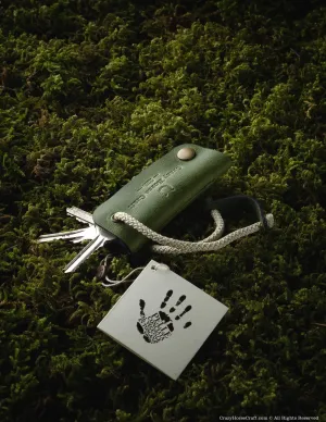 Leather Key Organiser & Holder | Alpine Green