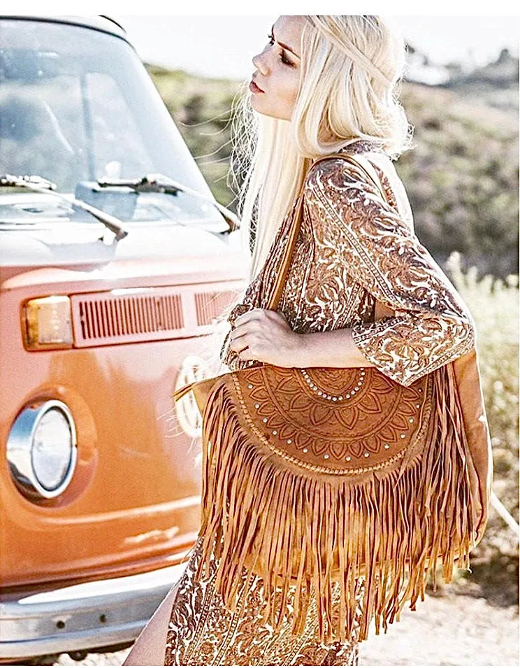 MAHIYA OPHELIA LEATHER BOHO BAG Tan