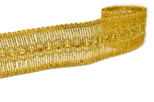 Metallic Gold or Metallic Silver Sequins Trim (1.75")- 1 Yard