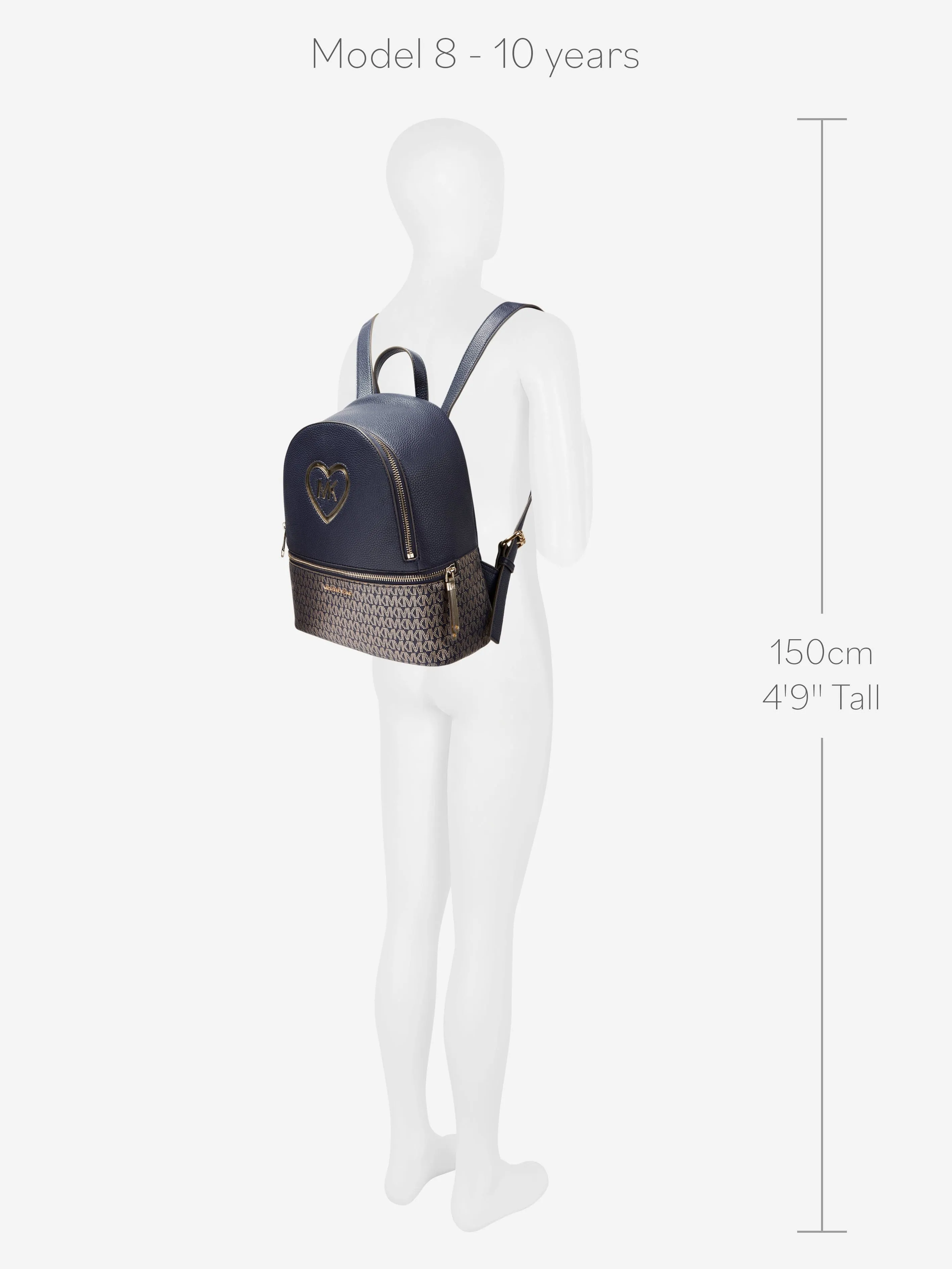 Michael Kors Girls Logo Backpack in Navy