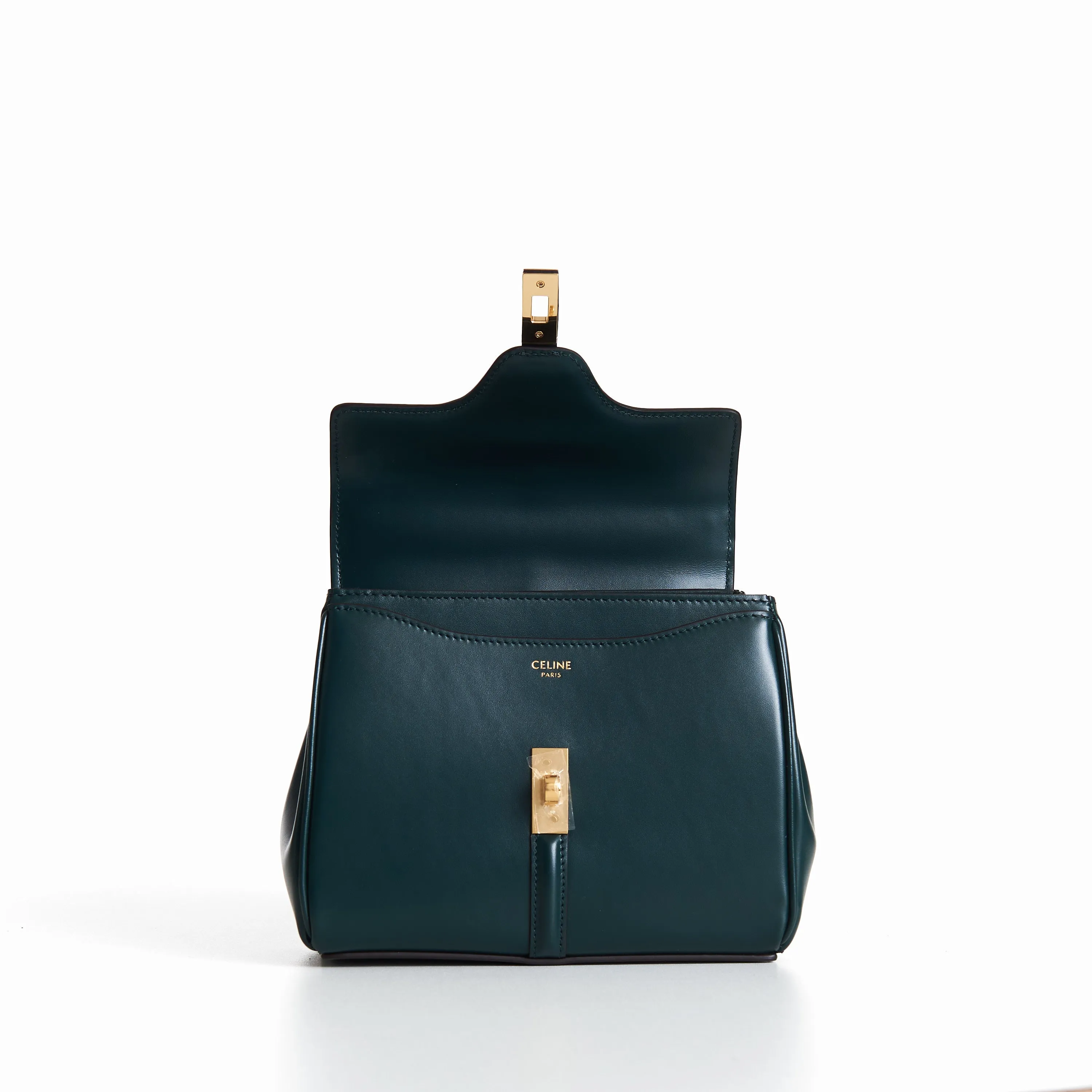 Mini 16 In Amazone Green Satinated Calfskin