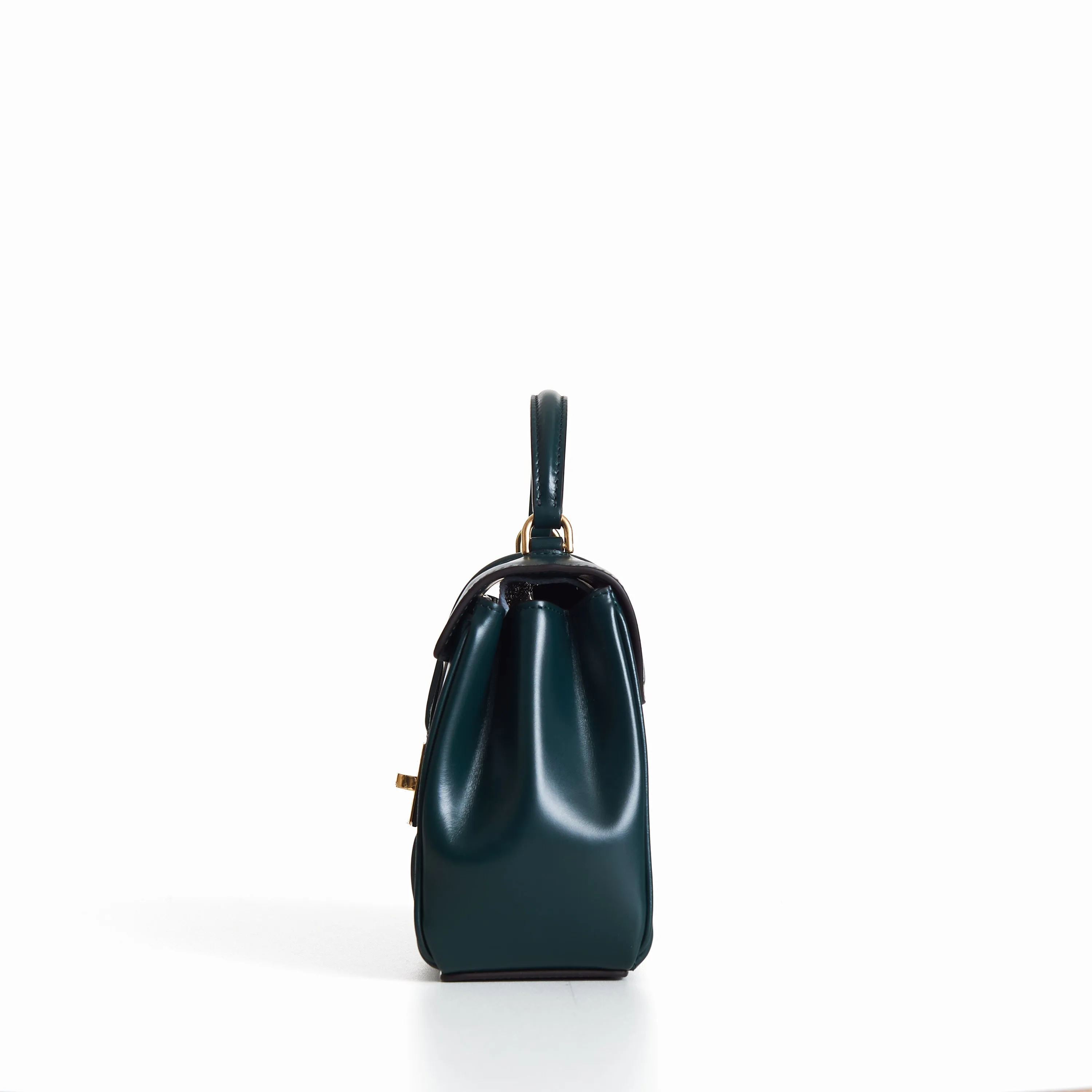 Mini 16 In Amazone Green Satinated Calfskin