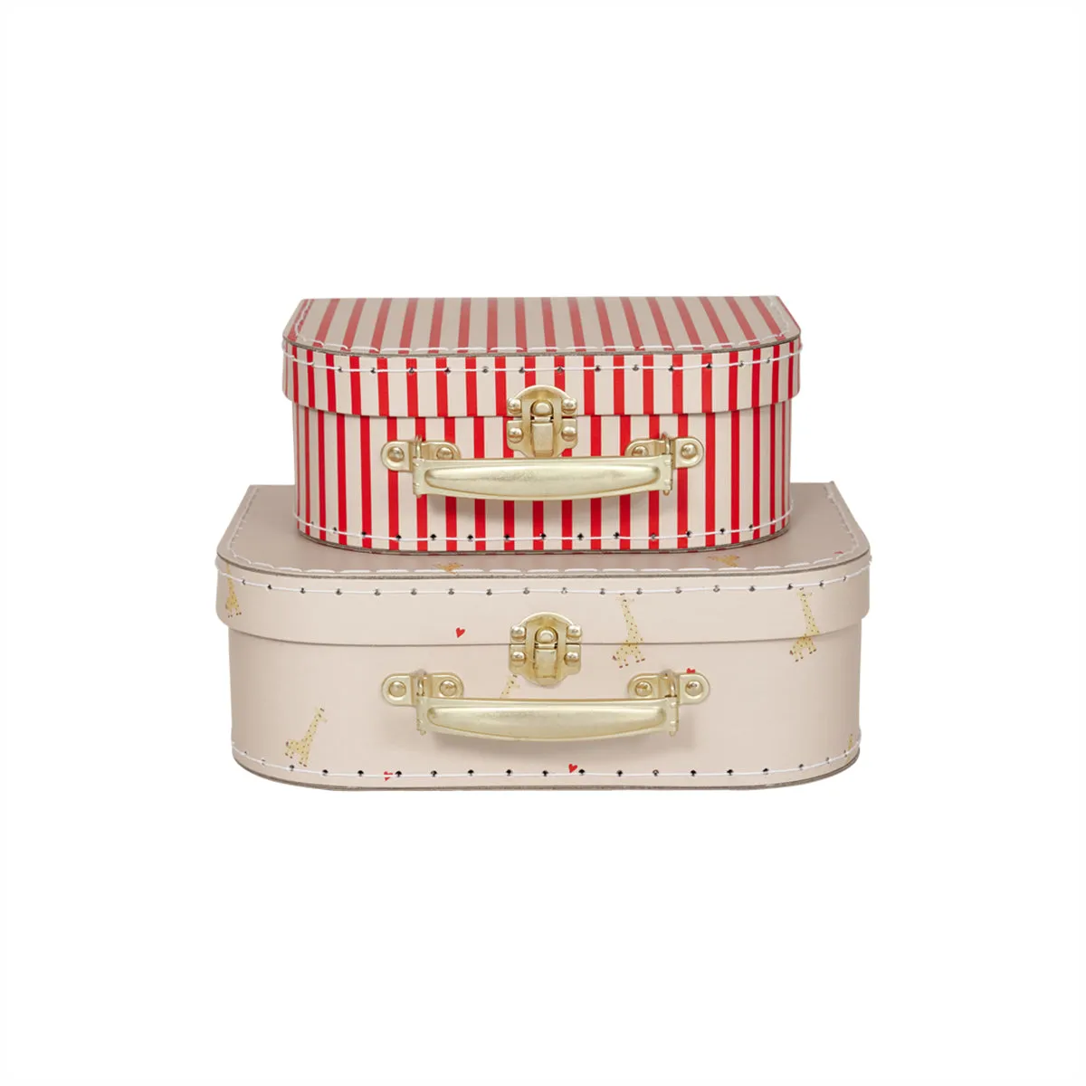Mini Suitcase Giraffe & Stripe - Set of 2