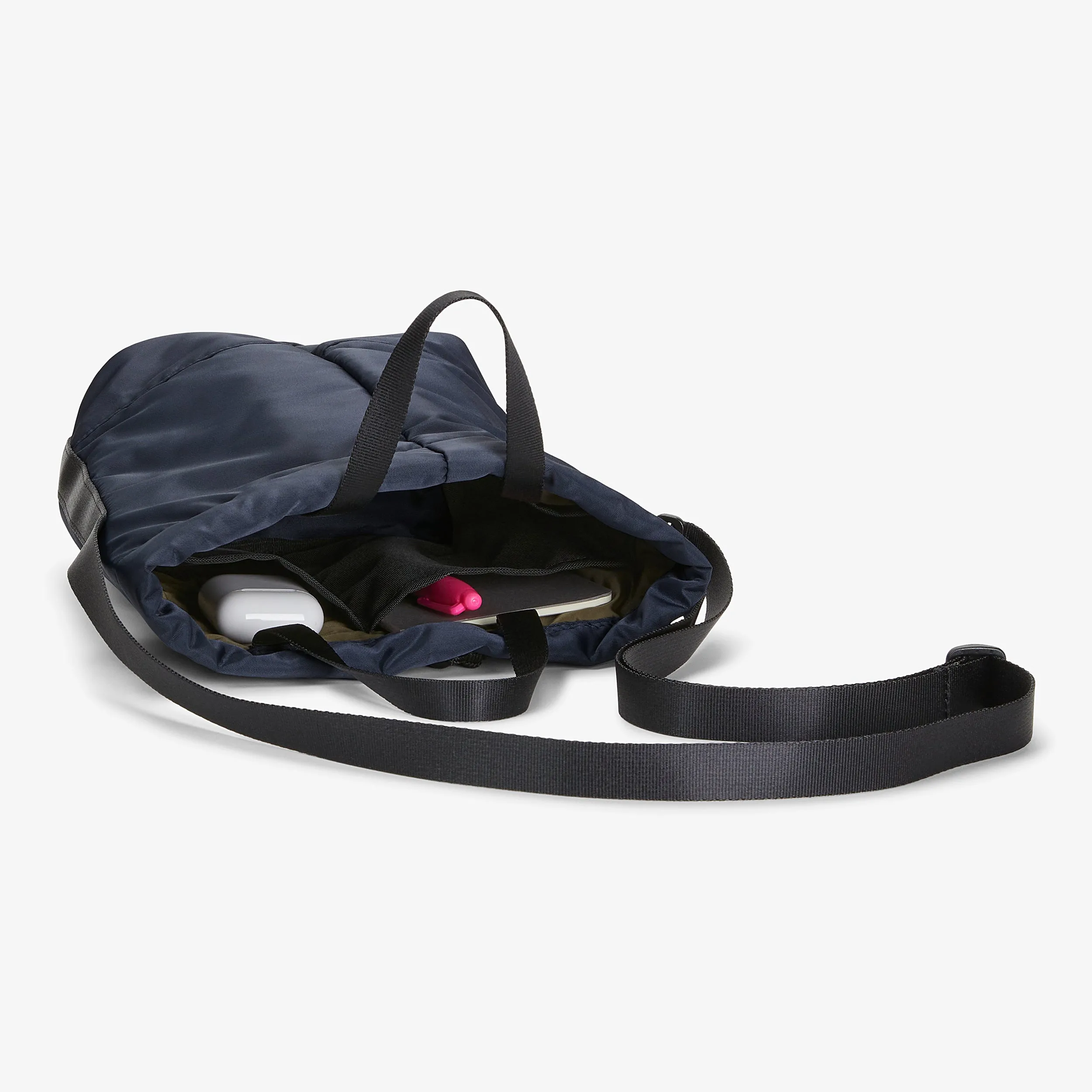 M.M.LaFleur x Bags in Progress Padded Mini Bucket Bag :: Navy