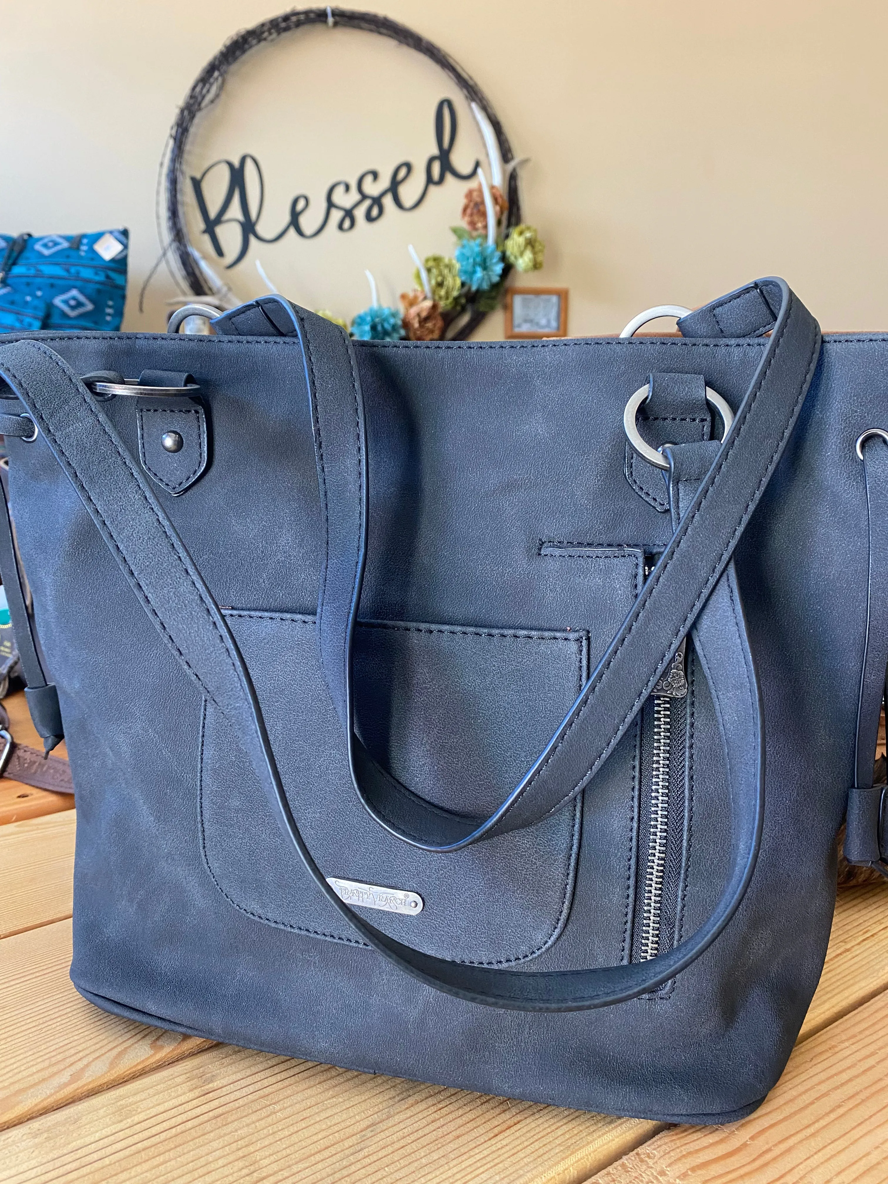 Montana West Concealed Carry Trinity Hair On Cowhide Tote