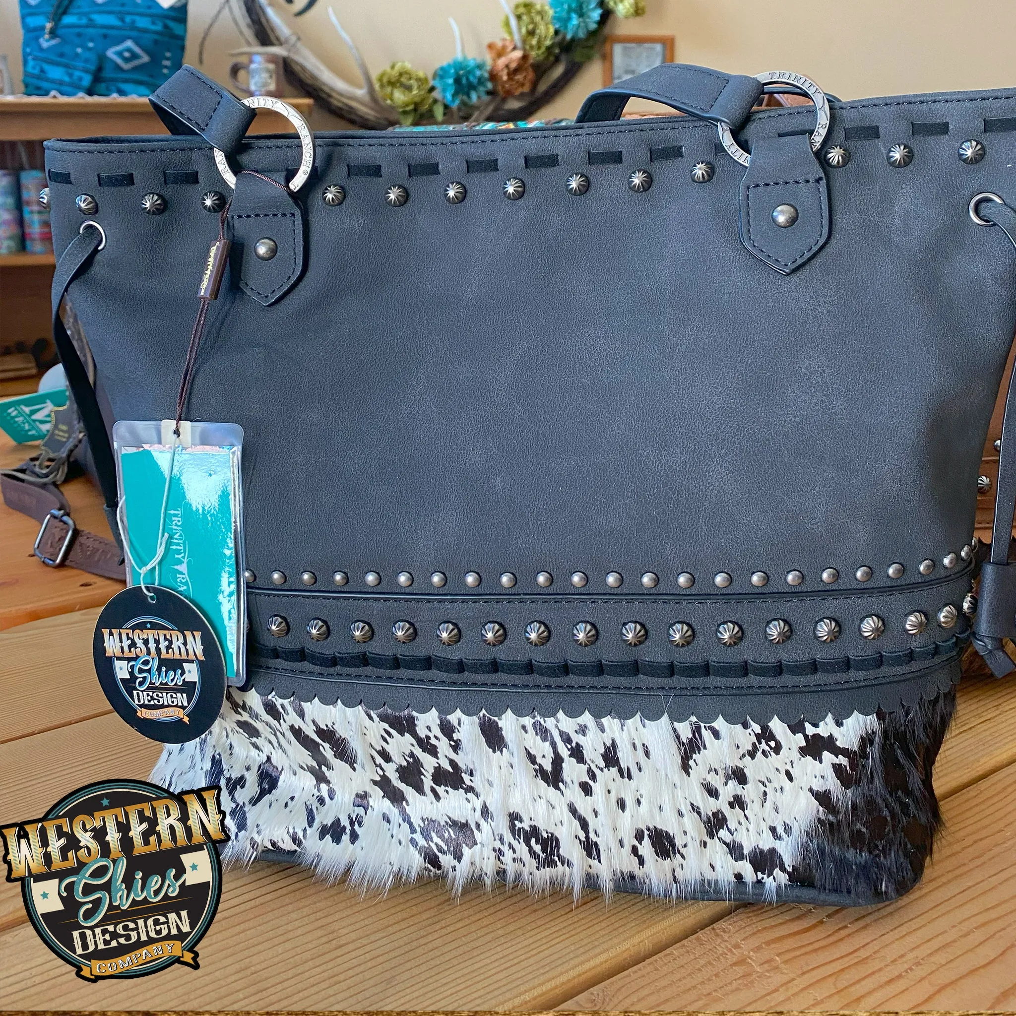 Montana West Concealed Carry Trinity Hair On Cowhide Tote