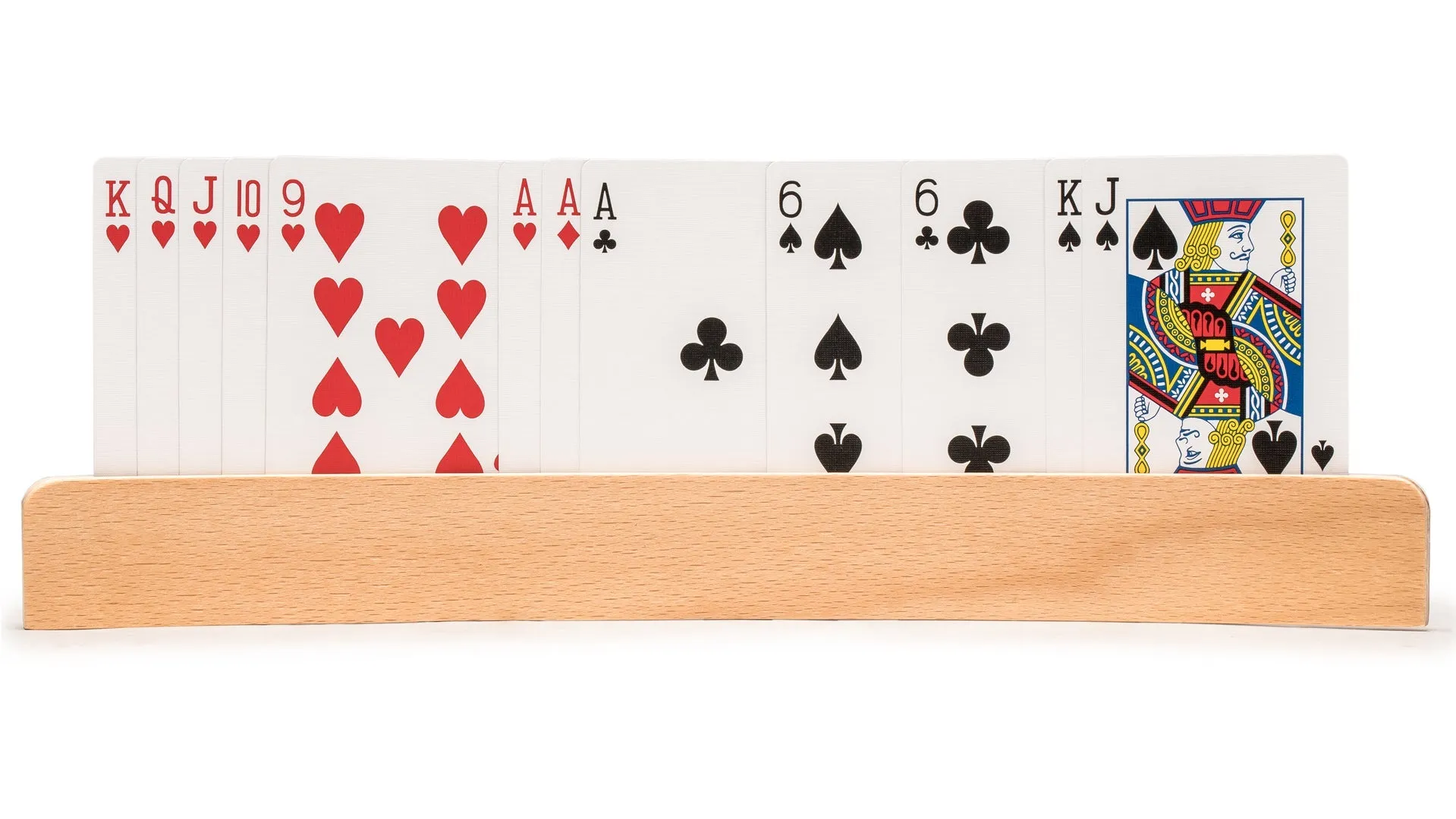 Panorama Wooden Playing Card Holders - Set of 4