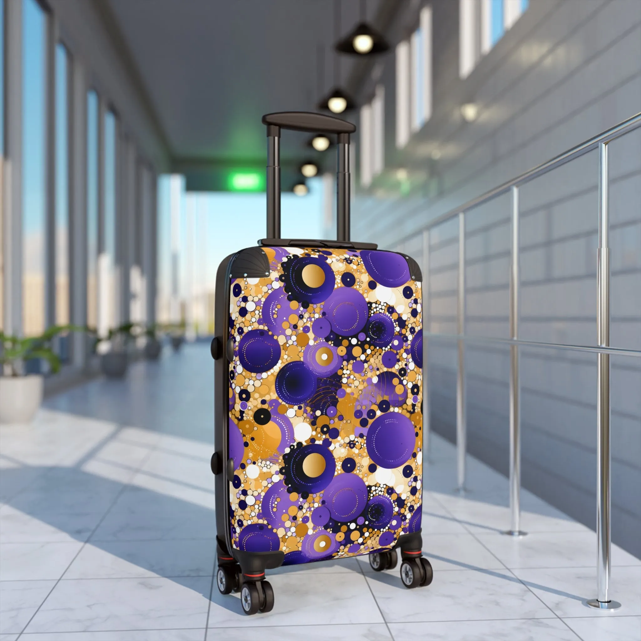 Purple and Gold Suitcase