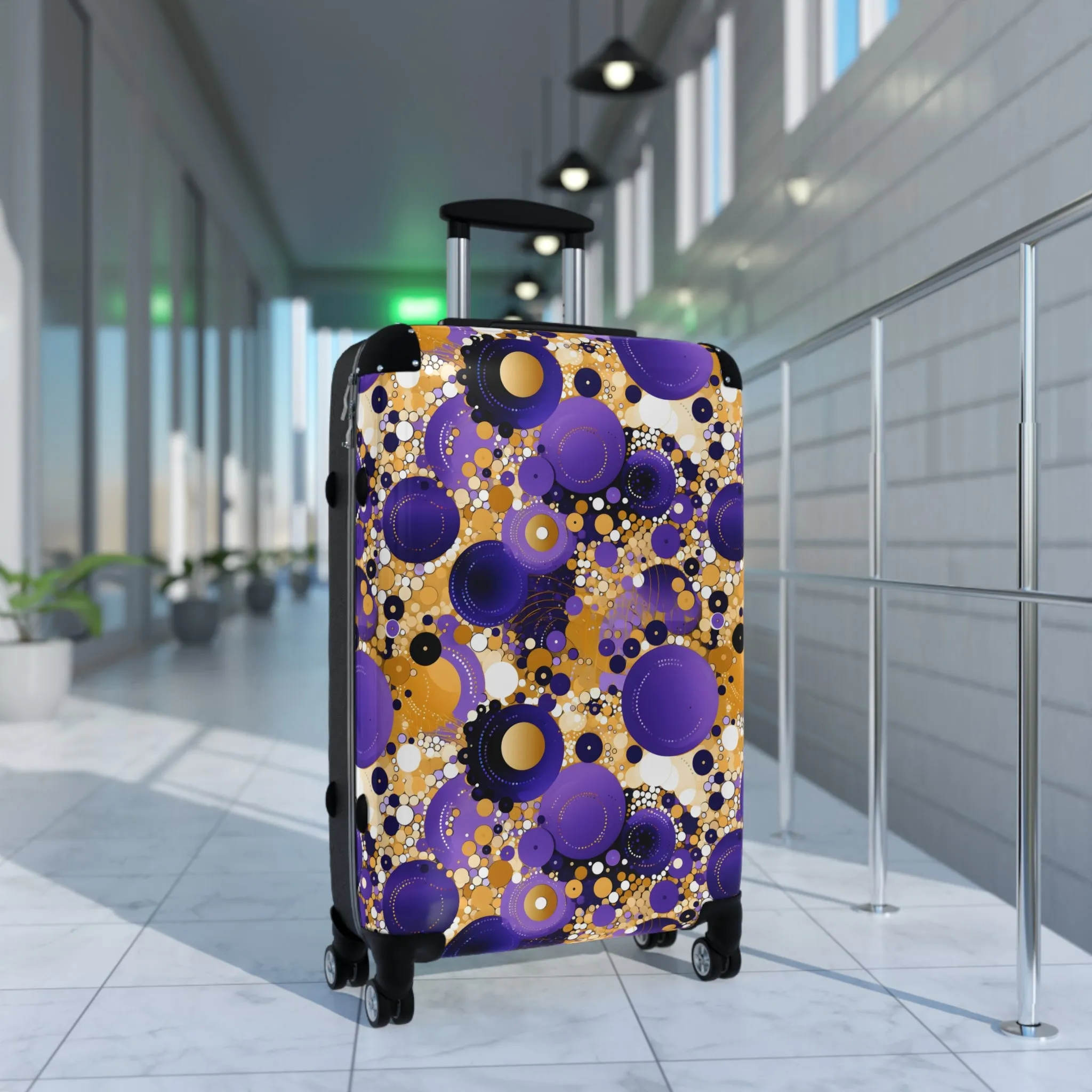 Purple and Gold Suitcase